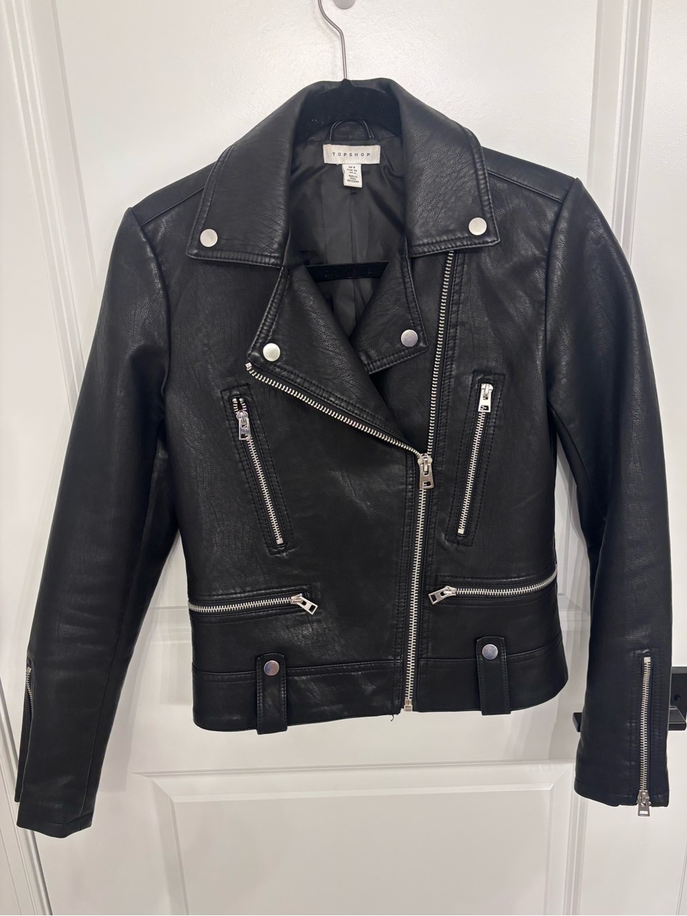 Topshop Black Faux Leather Jacket
